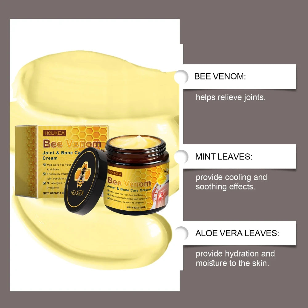 Crema de Veneno de Abeja para Alivio de Dolores Articulares
