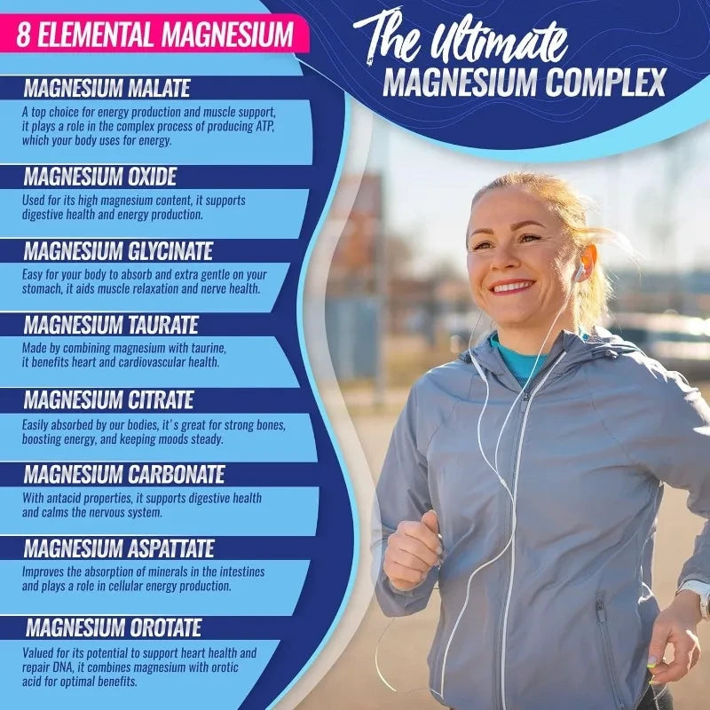 Suplemento de Magnesio para Sueño y Relajación Muscular